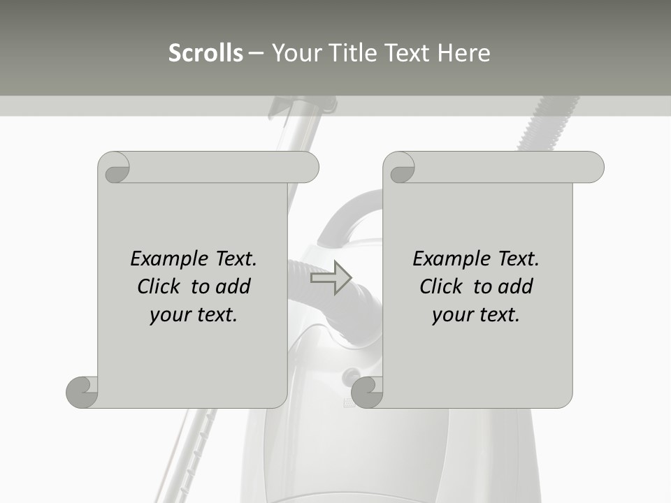 A Silver And Black Vacuum Cleaner On A Table PowerPoint Template