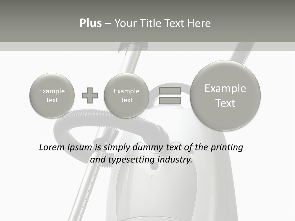 A Silver And Black Vacuum Cleaner On A Table PowerPoint Template