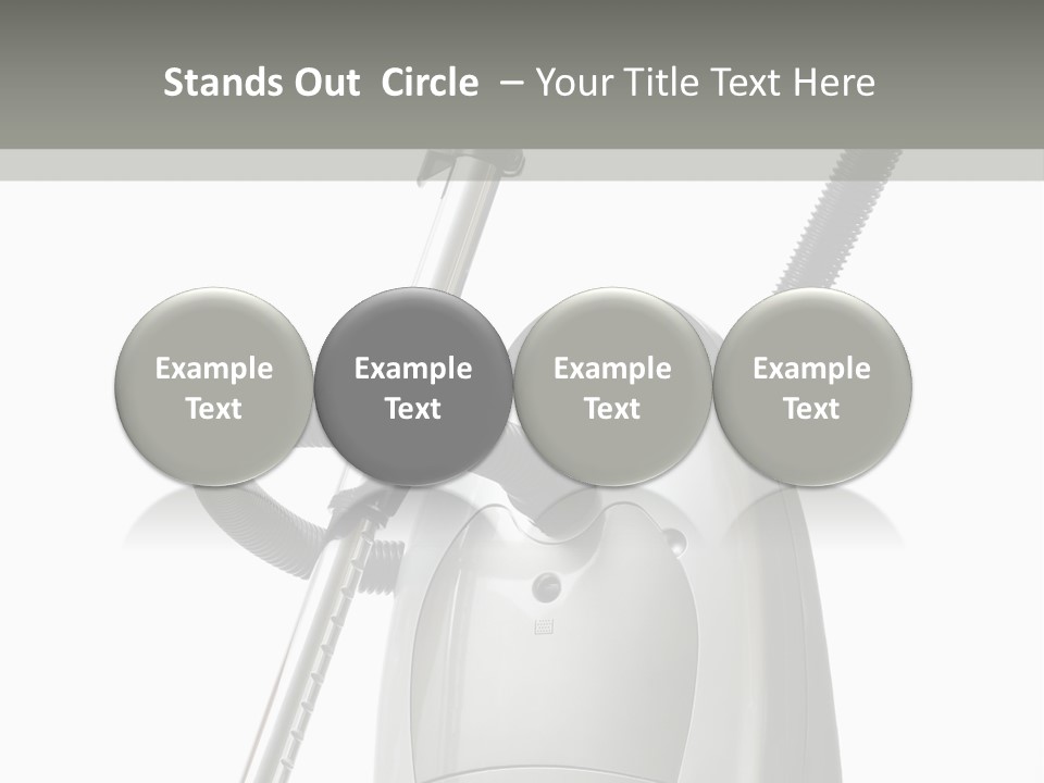 A Silver And Black Vacuum Cleaner On A Table PowerPoint Template