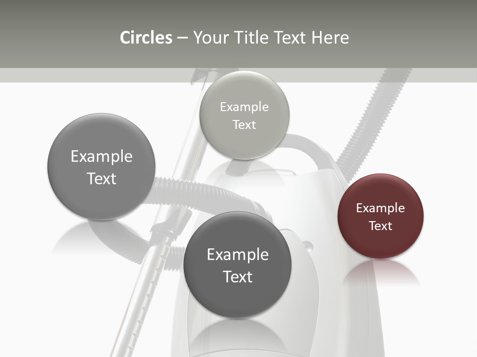 A Silver And Black Vacuum Cleaner On A Table PowerPoint Template