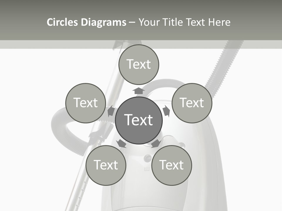 A Silver And Black Vacuum Cleaner On A Table PowerPoint Template