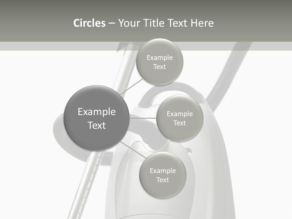 A Silver And Black Vacuum Cleaner On A Table PowerPoint Template