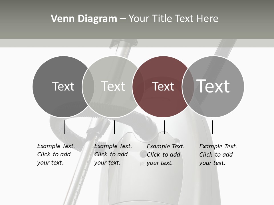 A Silver And Black Vacuum Cleaner On A Table PowerPoint Template