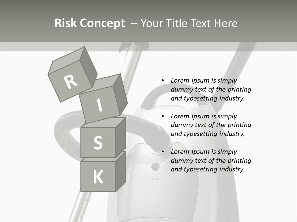 A Silver And Black Vacuum Cleaner On A Table PowerPoint Template