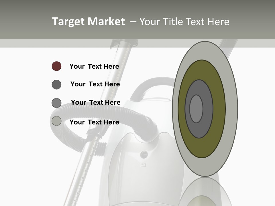 A Silver And Black Vacuum Cleaner On A Table PowerPoint Template