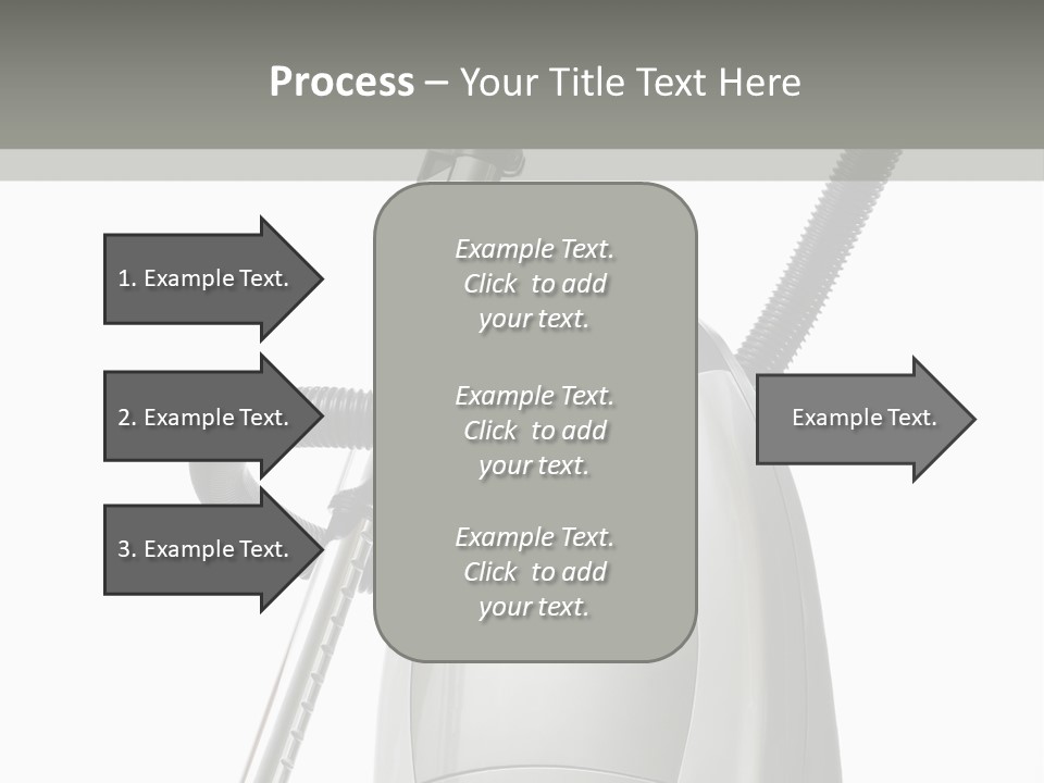 A Silver And Black Vacuum Cleaner On A Table PowerPoint Template