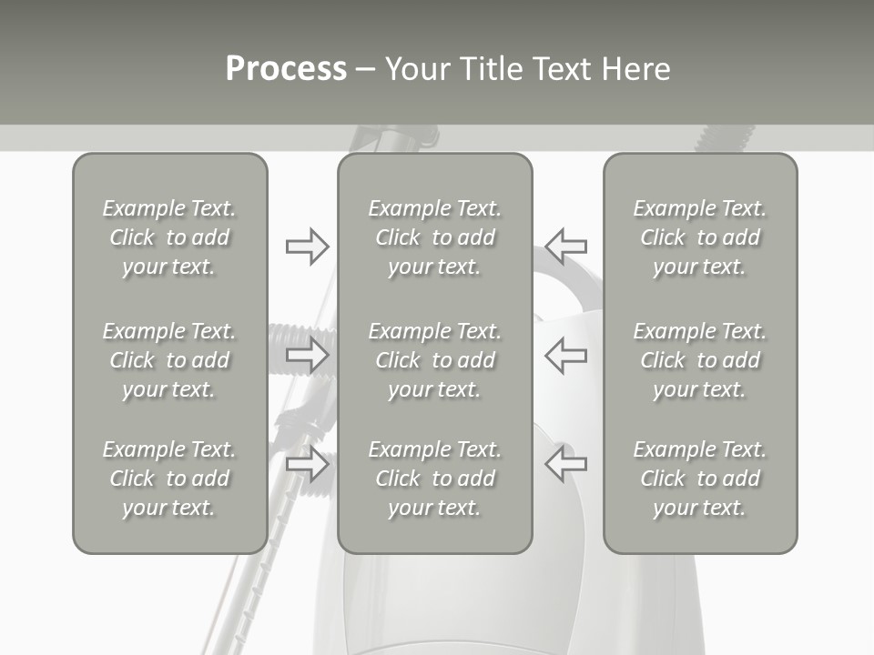 A Silver And Black Vacuum Cleaner On A Table PowerPoint Template