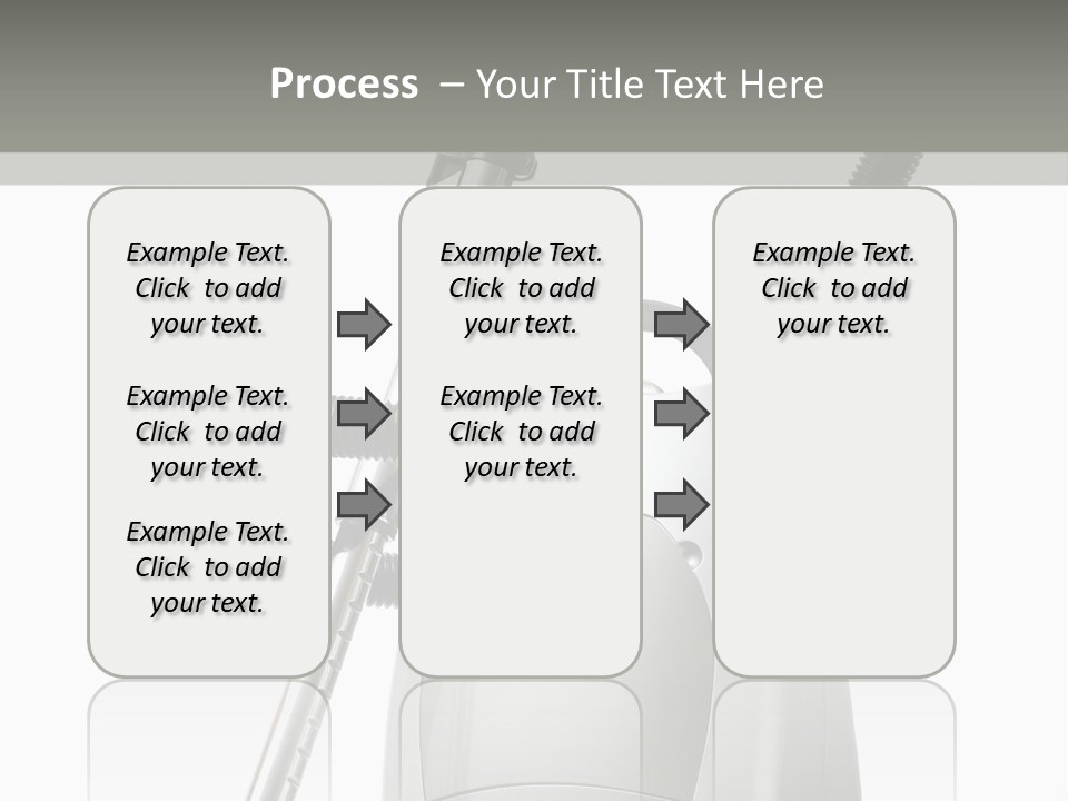 A Silver And Black Vacuum Cleaner On A Table PowerPoint Template