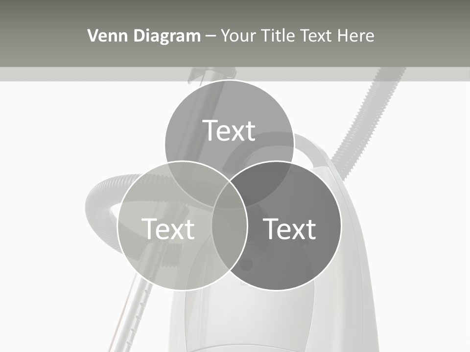 A Silver And Black Vacuum Cleaner On A Table PowerPoint Template