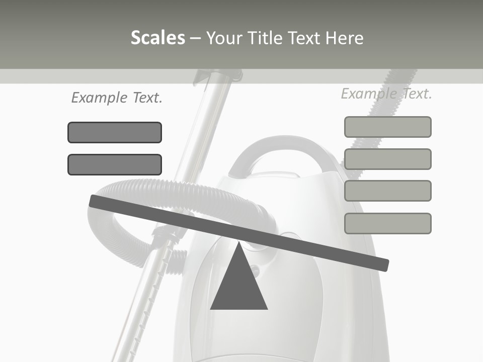 A Silver And Black Vacuum Cleaner On A Table PowerPoint Template