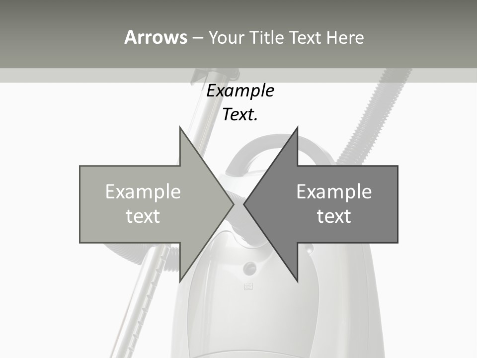 A Silver And Black Vacuum Cleaner On A Table PowerPoint Template