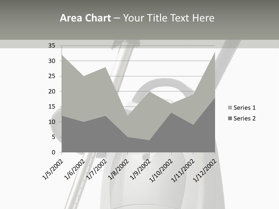 A Silver And Black Vacuum Cleaner On A Table PowerPoint Template