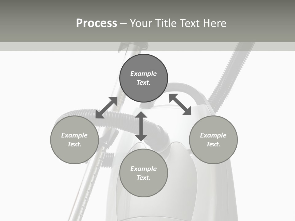 A Silver And Black Vacuum Cleaner On A Table PowerPoint Template