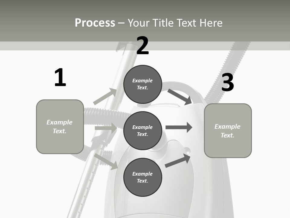 A Silver And Black Vacuum Cleaner On A Table PowerPoint Template