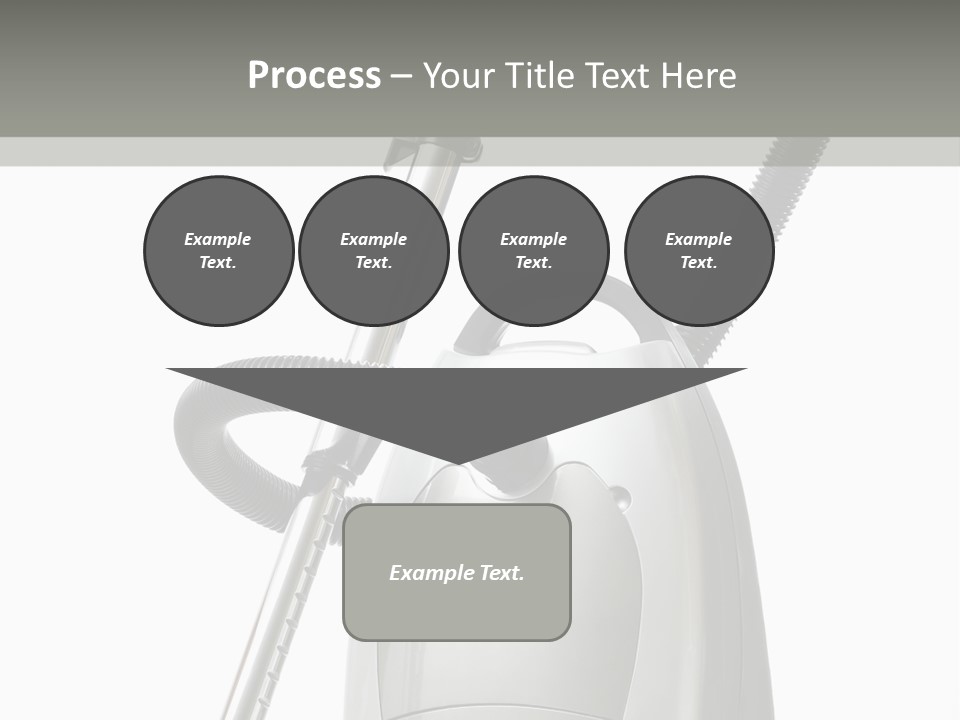 A Silver And Black Vacuum Cleaner On A Table PowerPoint Template