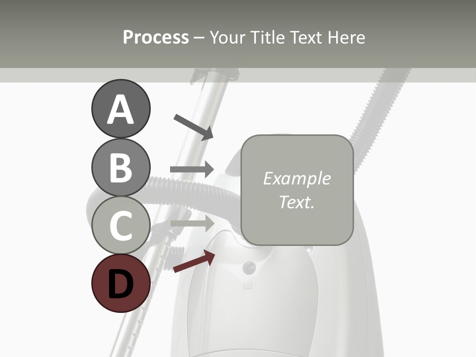 A Silver And Black Vacuum Cleaner On A Table PowerPoint Template