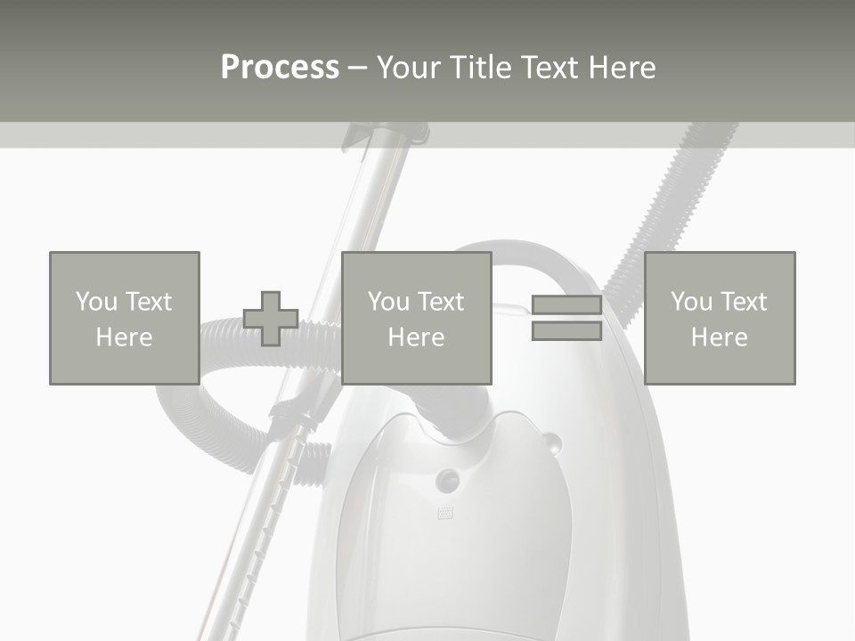 A Silver And Black Vacuum Cleaner On A Table PowerPoint Template
