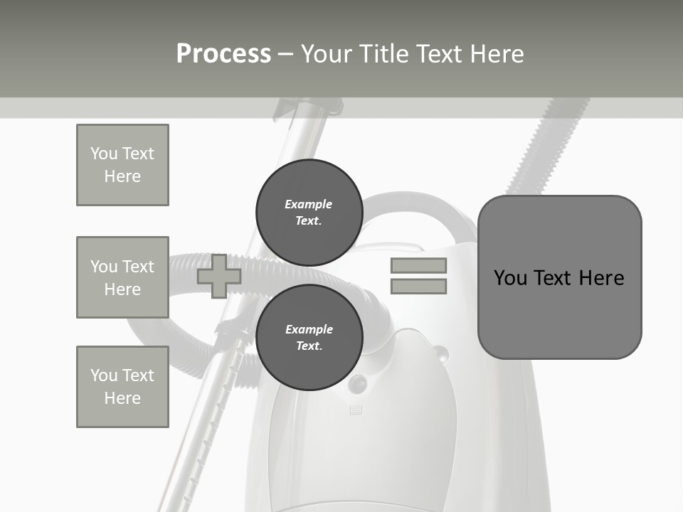 A Silver And Black Vacuum Cleaner On A Table PowerPoint Template