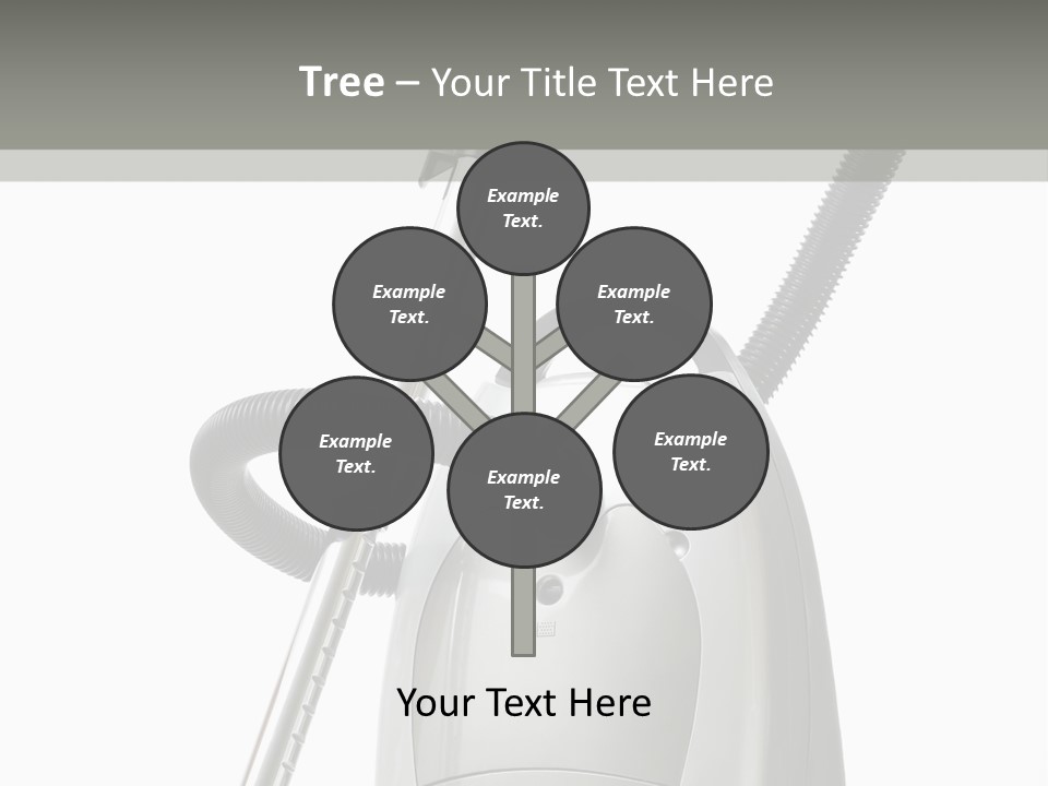 A Silver And Black Vacuum Cleaner On A Table PowerPoint Template