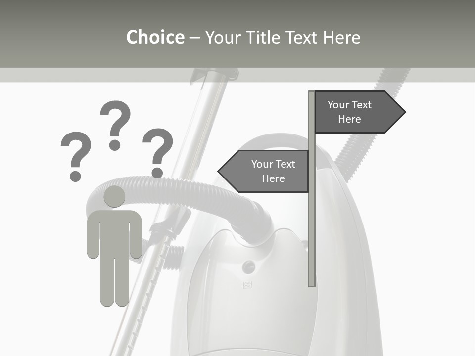 A Silver And Black Vacuum Cleaner On A Table PowerPoint Template