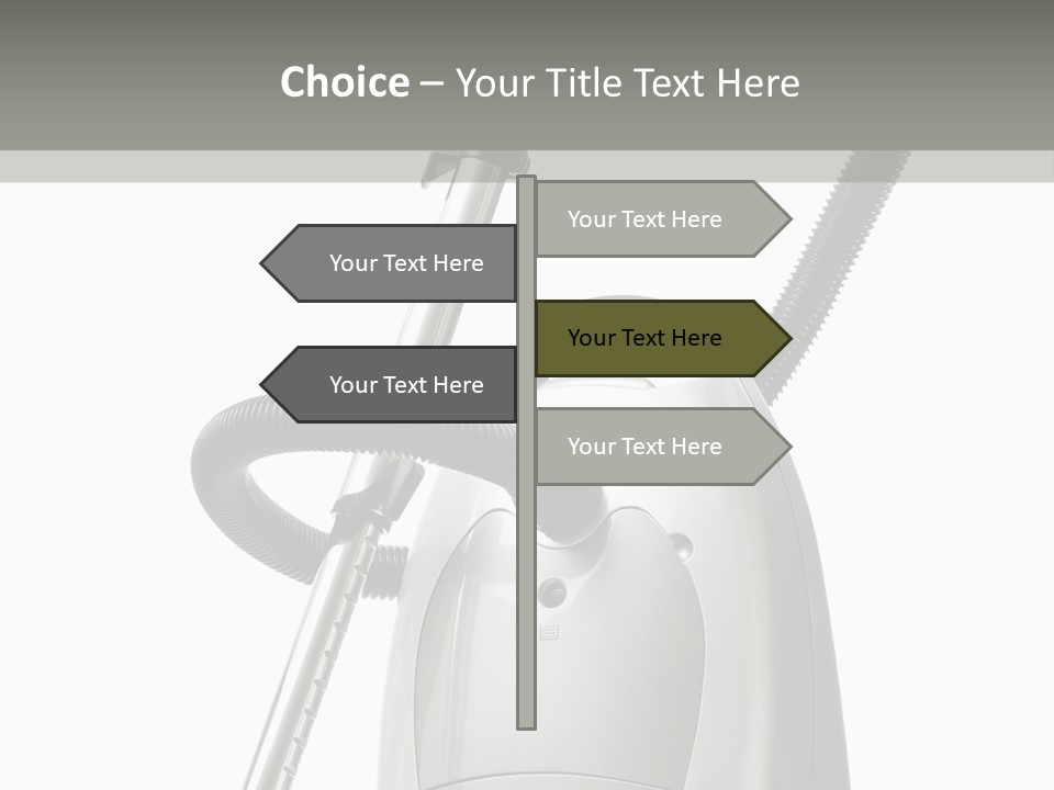 A Silver And Black Vacuum Cleaner On A Table PowerPoint Template