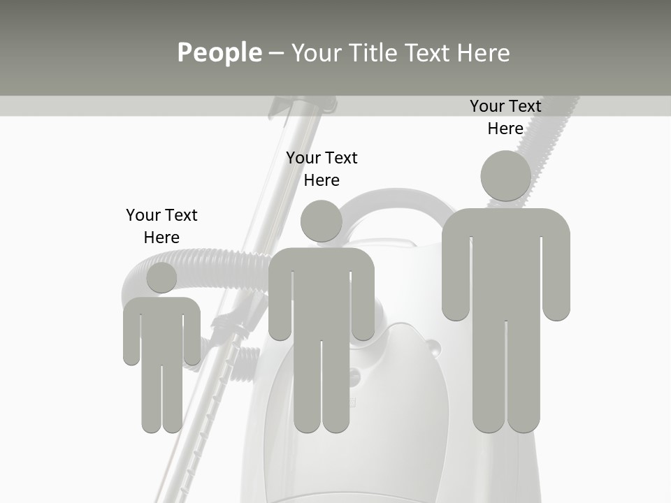 A Silver And Black Vacuum Cleaner On A Table PowerPoint Template