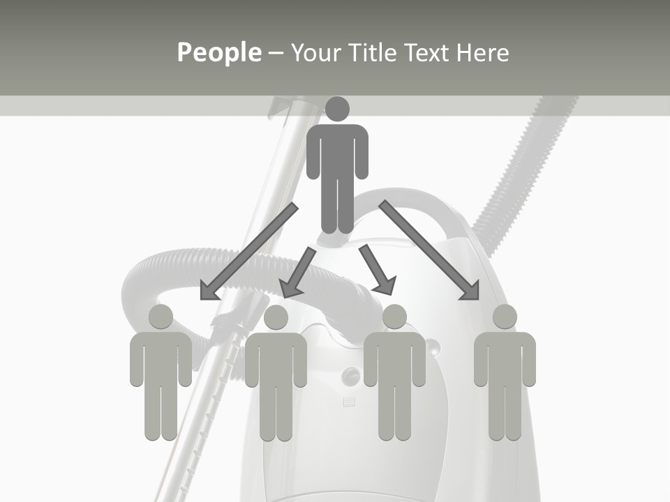 A Silver And Black Vacuum Cleaner On A Table PowerPoint Template