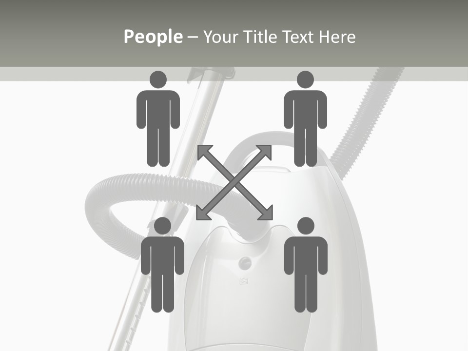 A Silver And Black Vacuum Cleaner On A Table PowerPoint Template