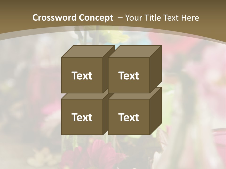 A Table Topped With Vases Filled With Flowers PowerPoint Template