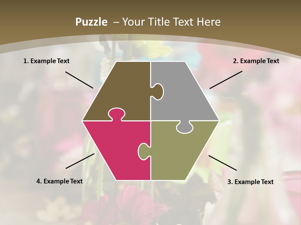 A Table Topped With Vases Filled With Flowers PowerPoint Template