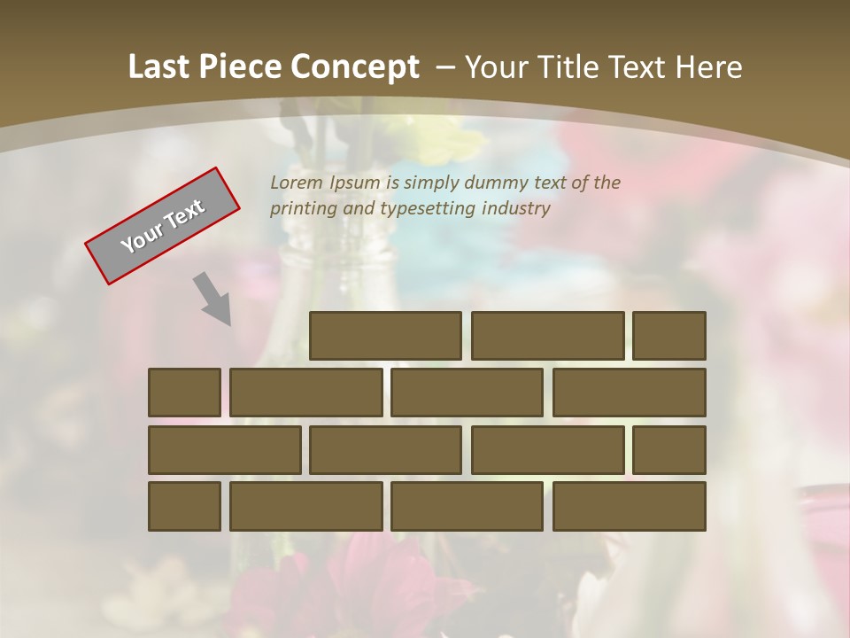 A Table Topped With Vases Filled With Flowers PowerPoint Template