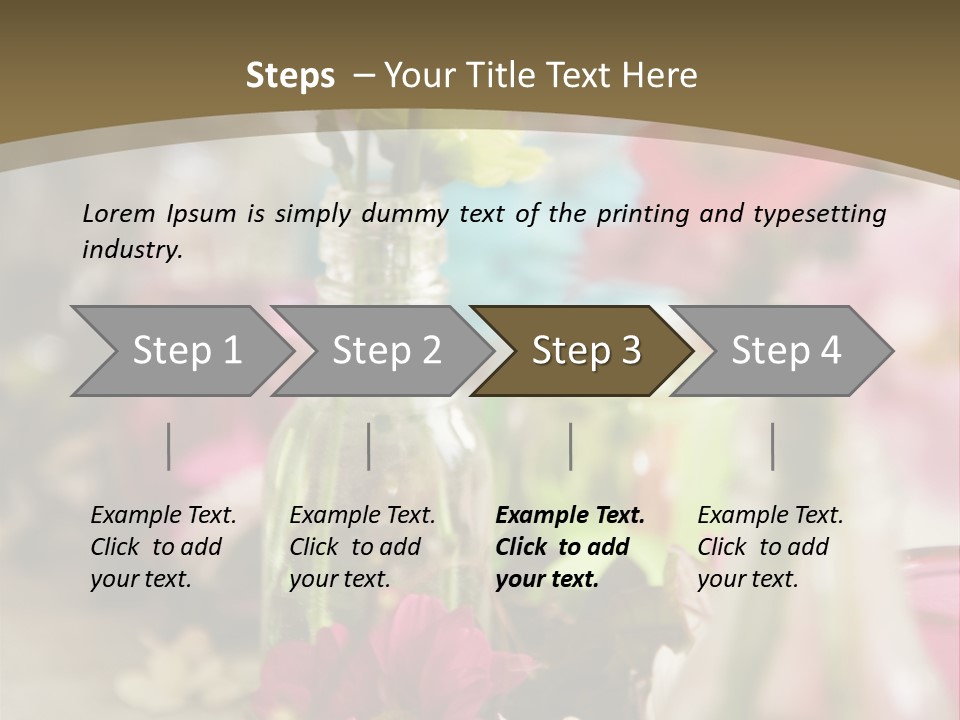 A Table Topped With Vases Filled With Flowers PowerPoint Template