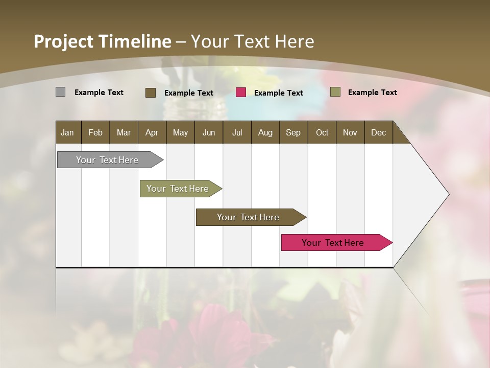 A Table Topped With Vases Filled With Flowers PowerPoint Template