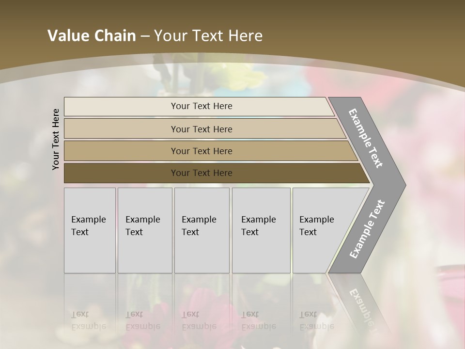 A Table Topped With Vases Filled With Flowers PowerPoint Template