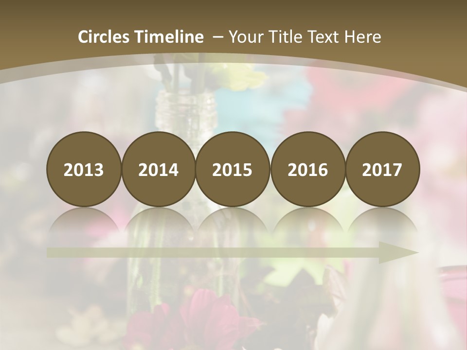 A Table Topped With Vases Filled With Flowers PowerPoint Template