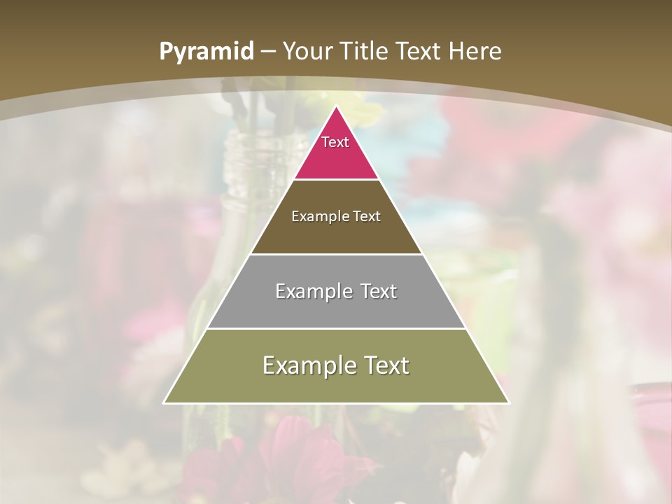 A Table Topped With Vases Filled With Flowers PowerPoint Template