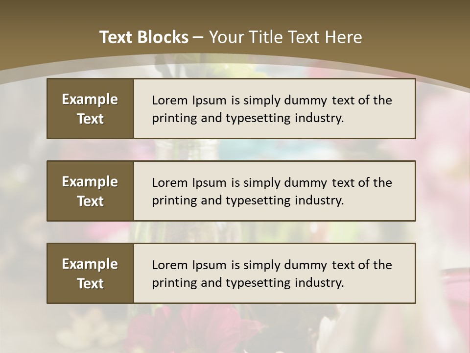 A Table Topped With Vases Filled With Flowers PowerPoint Template
