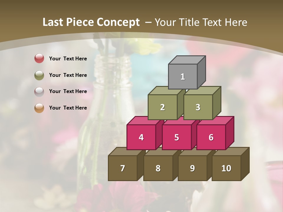 A Table Topped With Vases Filled With Flowers PowerPoint Template