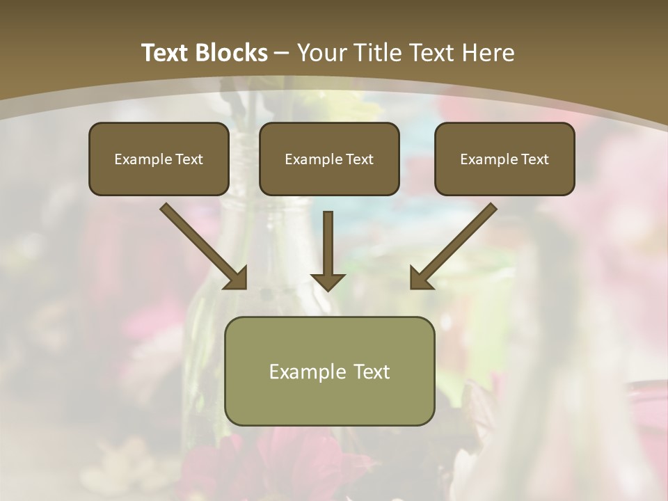 A Table Topped With Vases Filled With Flowers PowerPoint Template