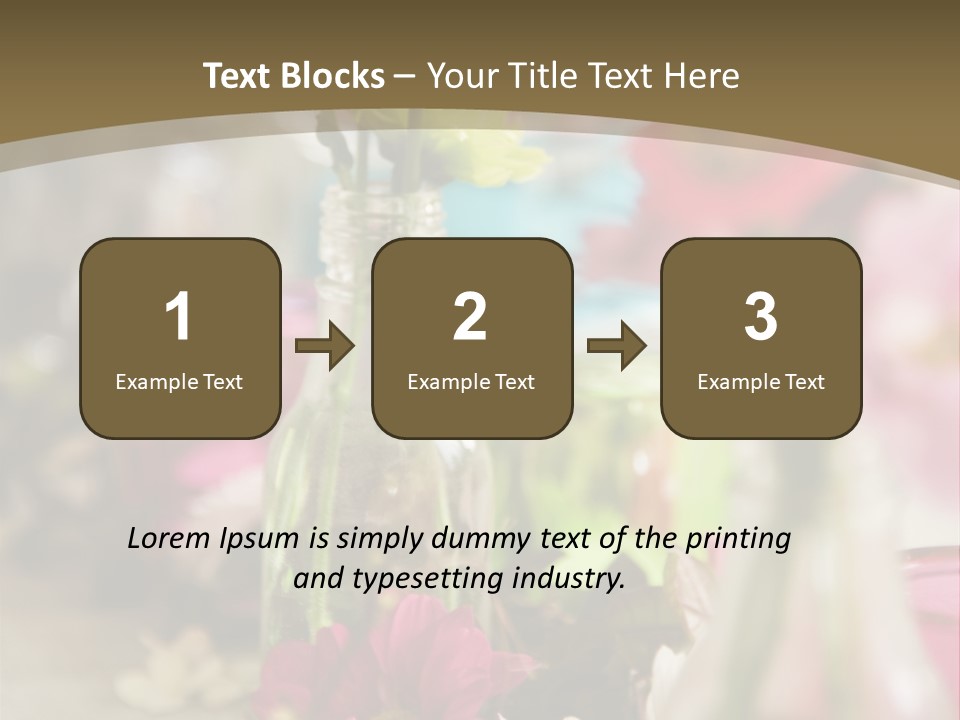 A Table Topped With Vases Filled With Flowers PowerPoint Template