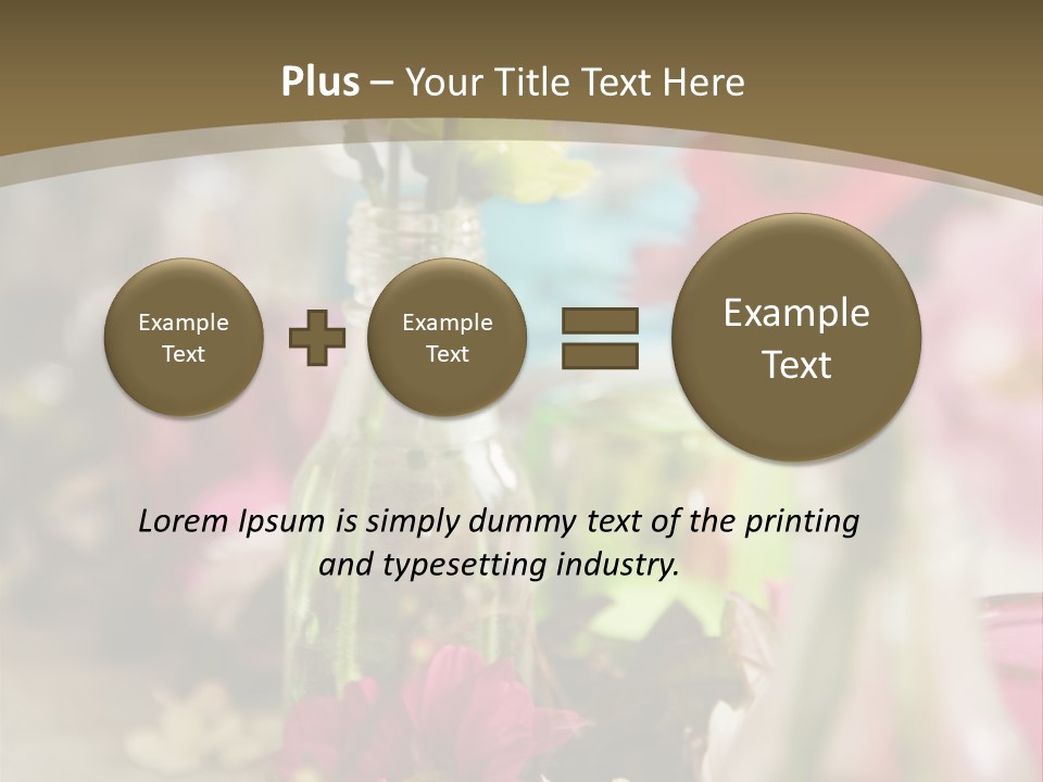 A Table Topped With Vases Filled With Flowers PowerPoint Template