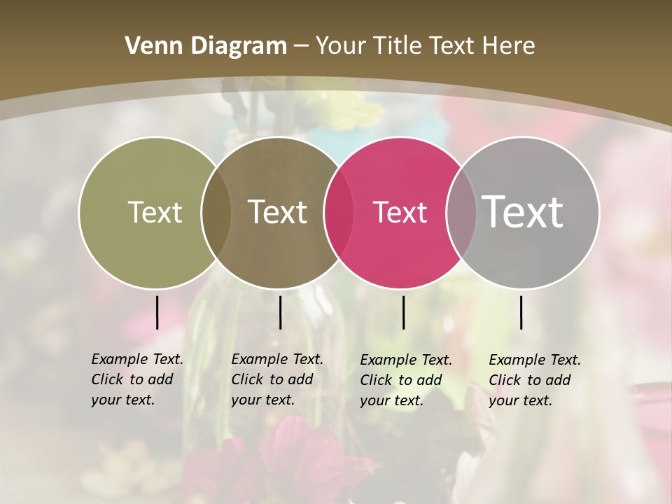 A Table Topped With Vases Filled With Flowers PowerPoint Template