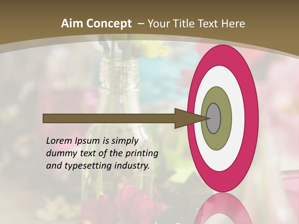 A Table Topped With Vases Filled With Flowers PowerPoint Template
