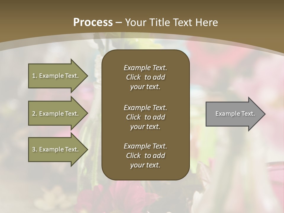 A Table Topped With Vases Filled With Flowers PowerPoint Template