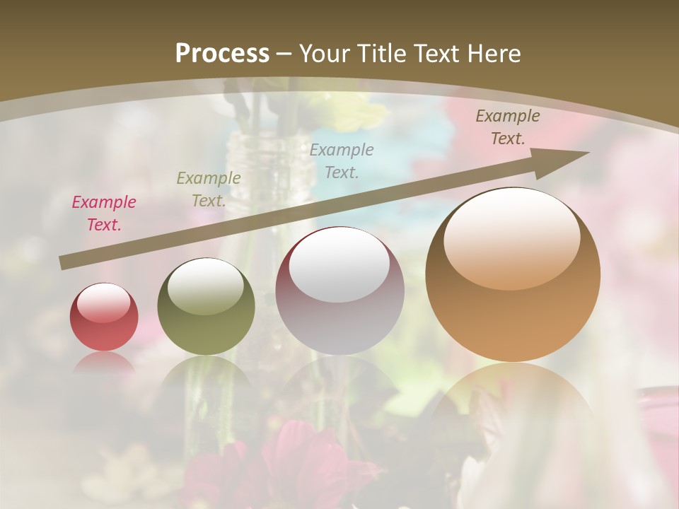 A Table Topped With Vases Filled With Flowers PowerPoint Template