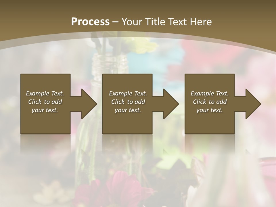 A Table Topped With Vases Filled With Flowers PowerPoint Template