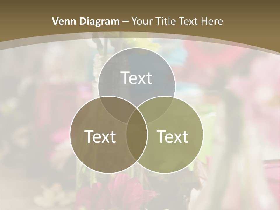 A Table Topped With Vases Filled With Flowers PowerPoint Template