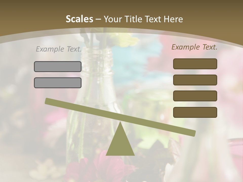 A Table Topped With Vases Filled With Flowers PowerPoint Template