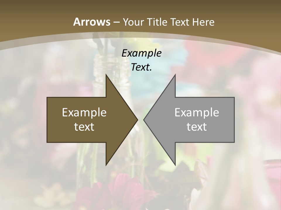A Table Topped With Vases Filled With Flowers PowerPoint Template