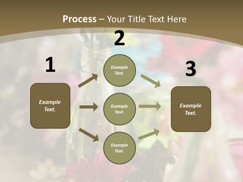 A Table Topped With Vases Filled With Flowers PowerPoint Template
